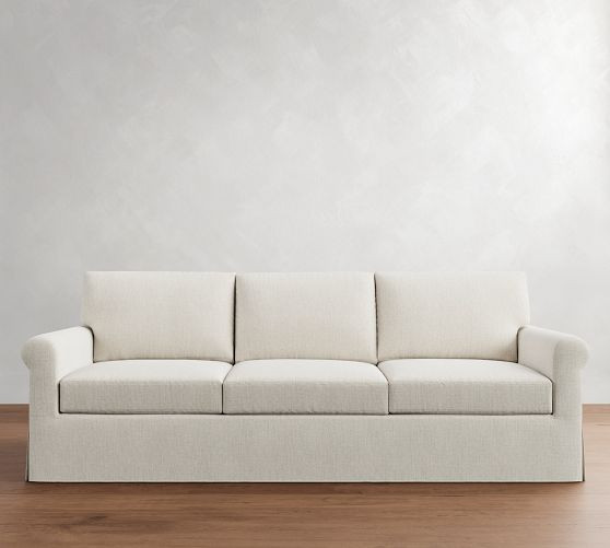York Roll Arm Slipcovered Sofa (62" - 111") | Pottery Barn (US)