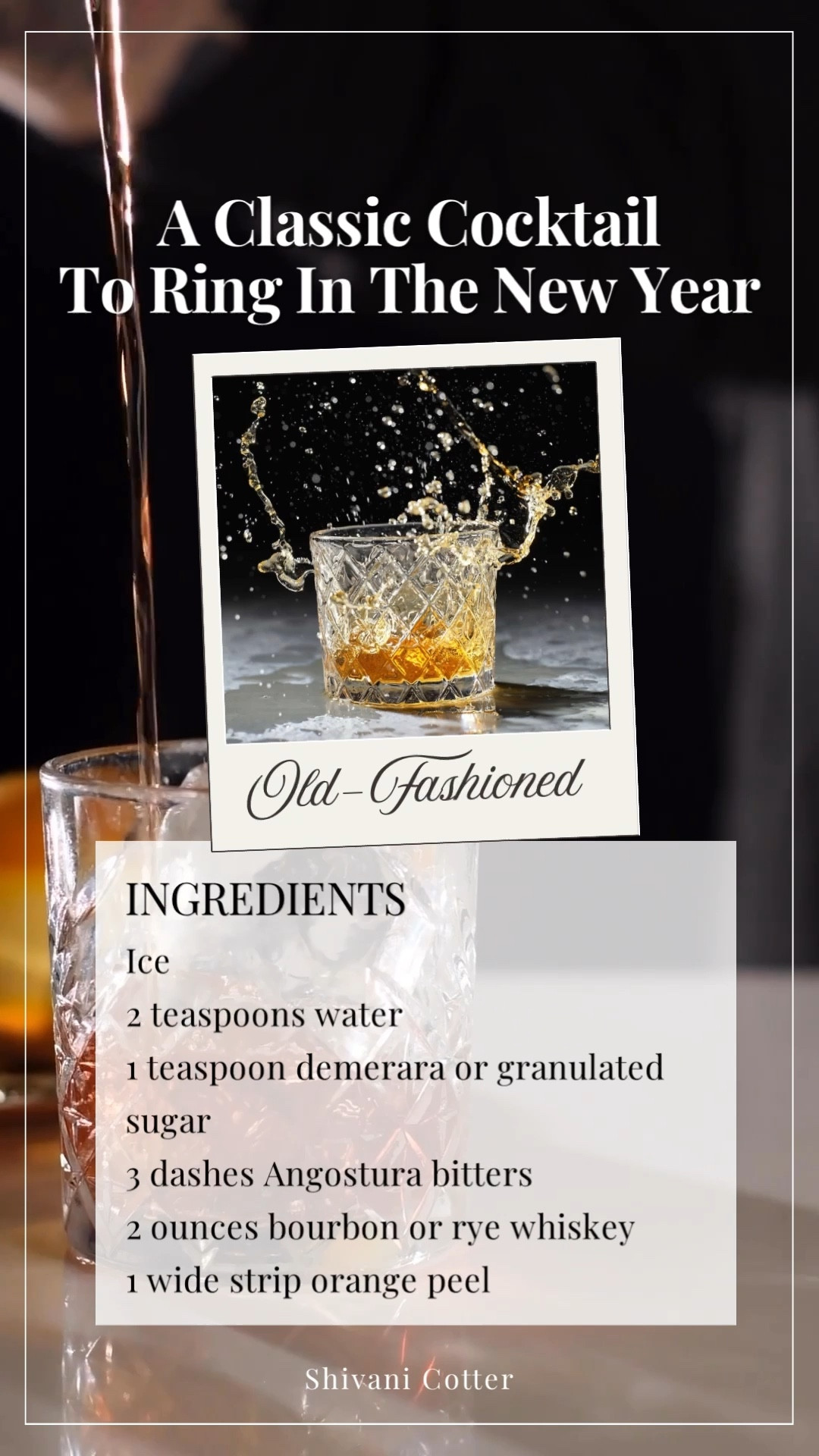 A Refined Classic New Years Eve Cocktail and Everything You Need To Make It
The Old-Fashioned 🍹 Recipe Included
Party drinks | Entertaining | New Years Drinks | New Years Eve Party Ideas | New Years Eve Party Drinks | bar | bar cart