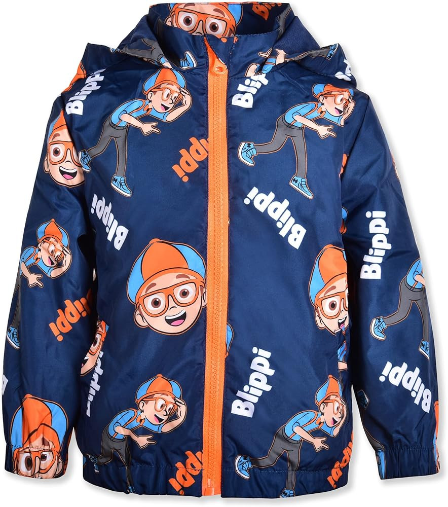 Blippi Boys Windbreaker Jacket for Toddler and Little Kids – Navy | Amazon (US)