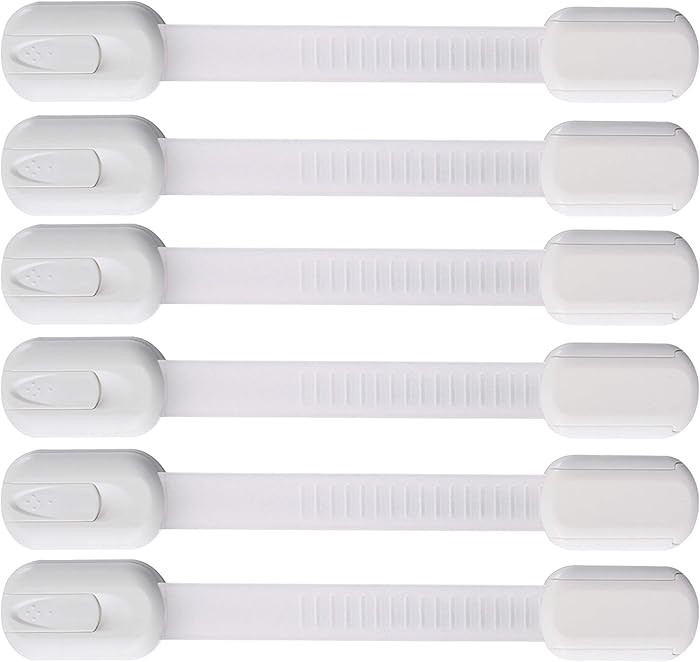 6 Pack Vmaisi Multi-Use Adhesive Straps Locks - Childproofing Baby Proofing Cabinet Latches for D... | Amazon (US)