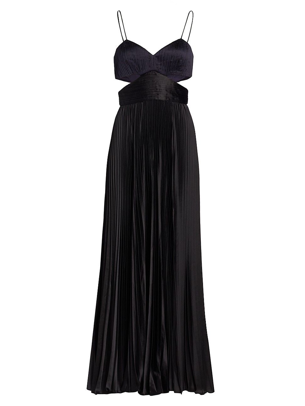 AMUR Pleated Satin Cutout Gown | Saks Fifth Avenue