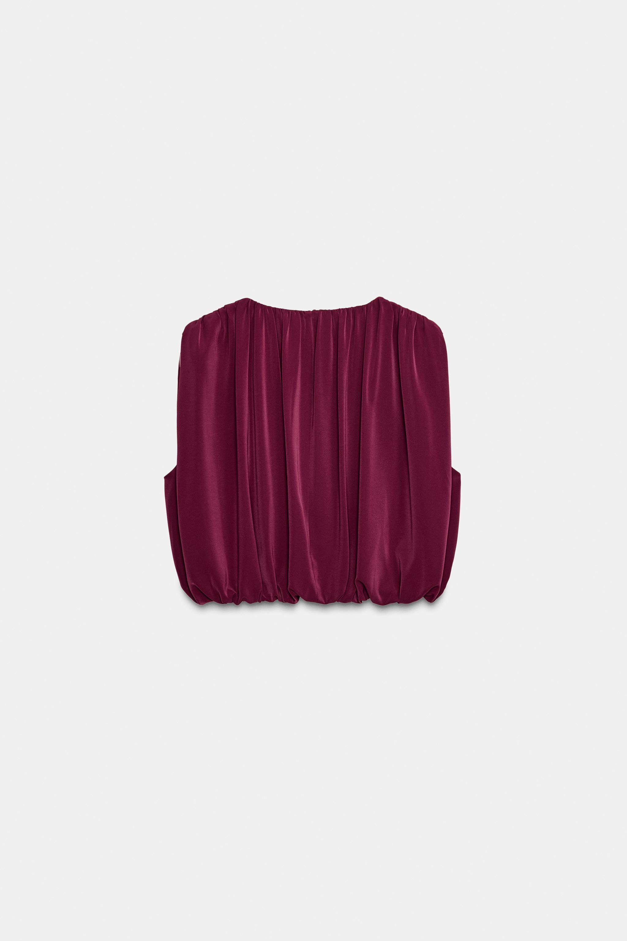 DRAPED BALLOON TOP | Zara UK