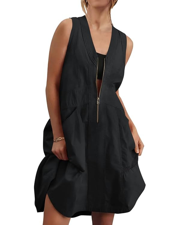 Fisoew Mini Dress, Casual Loose Summer Dresses | Amazon (US)