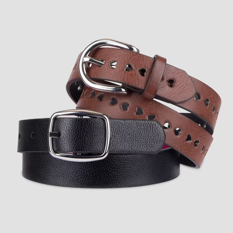Girls' 2pk Hearts Perf Belt - Cat & Jack™ | Target