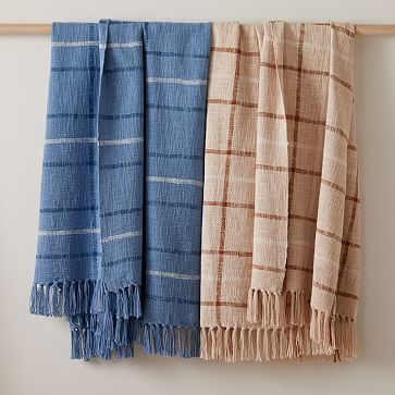 Heather Taylor Home Handwoven Plaid Throw | West Elm (US)