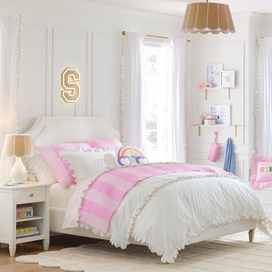 Stoney Clover Lane Rainbow Scallop Light-Filtering Curtain | Pottery Barn Teen