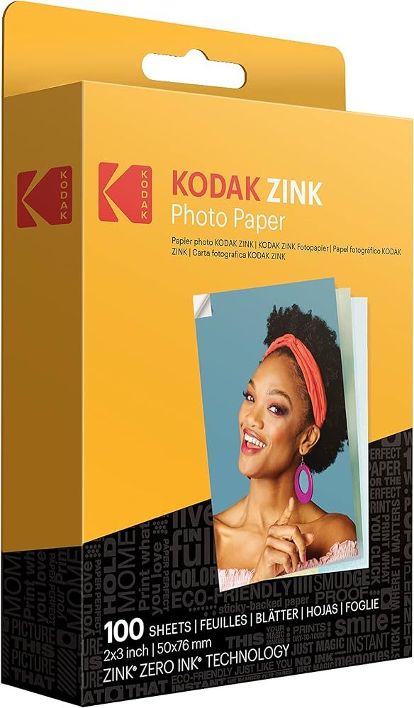 Zink KODAK 2"x3" Premium Photo Paper (100 Sheets) Compatible with KODAK PRINTOMATIC, KODAK Smile ... | Amazon (US)