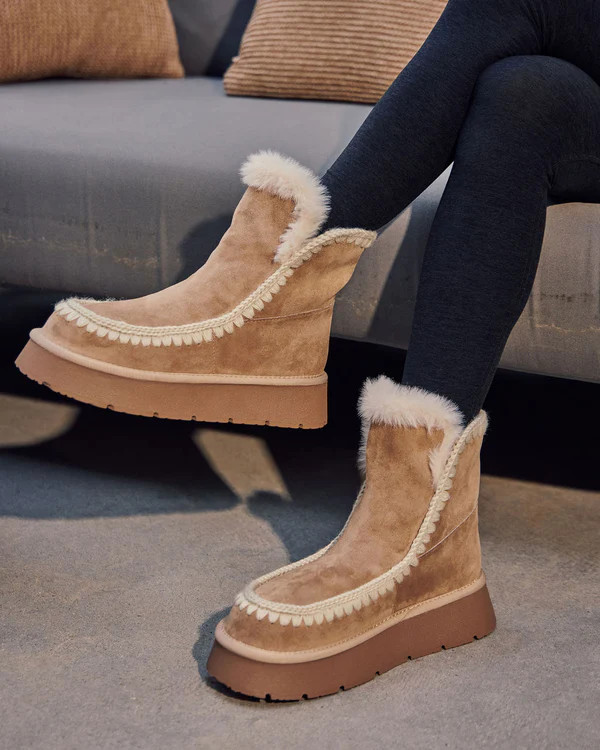 Joppie Faux Suede Fur Lined Booties | VICI