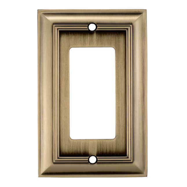 allen + roth Cosgrove 1 -Gang Antique brass Zinc Indoor Decorator Wall Plate Lowes.com | Lowe's