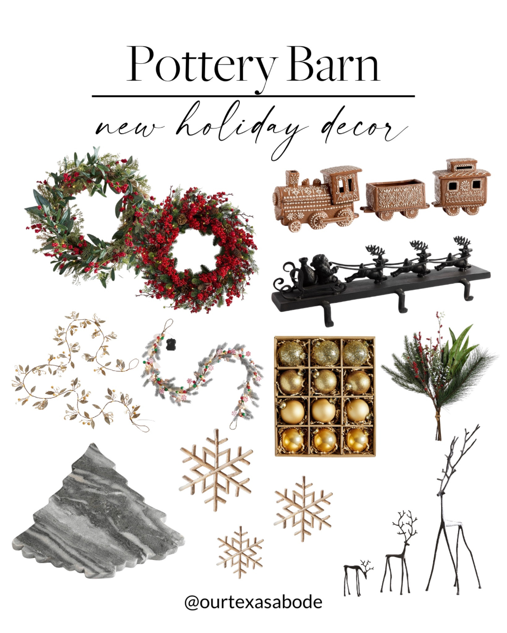 Pottery barn, Holiday decor 🙌🏻🙌🏻

Christmas wreaths, holiday wreaths, train, set, gingerbread, advent calendar, garland, Christmas tree, charcuterie, board, snowflakes, reindeer

#LTKStyleTip #LTKHoliday #LTKHome