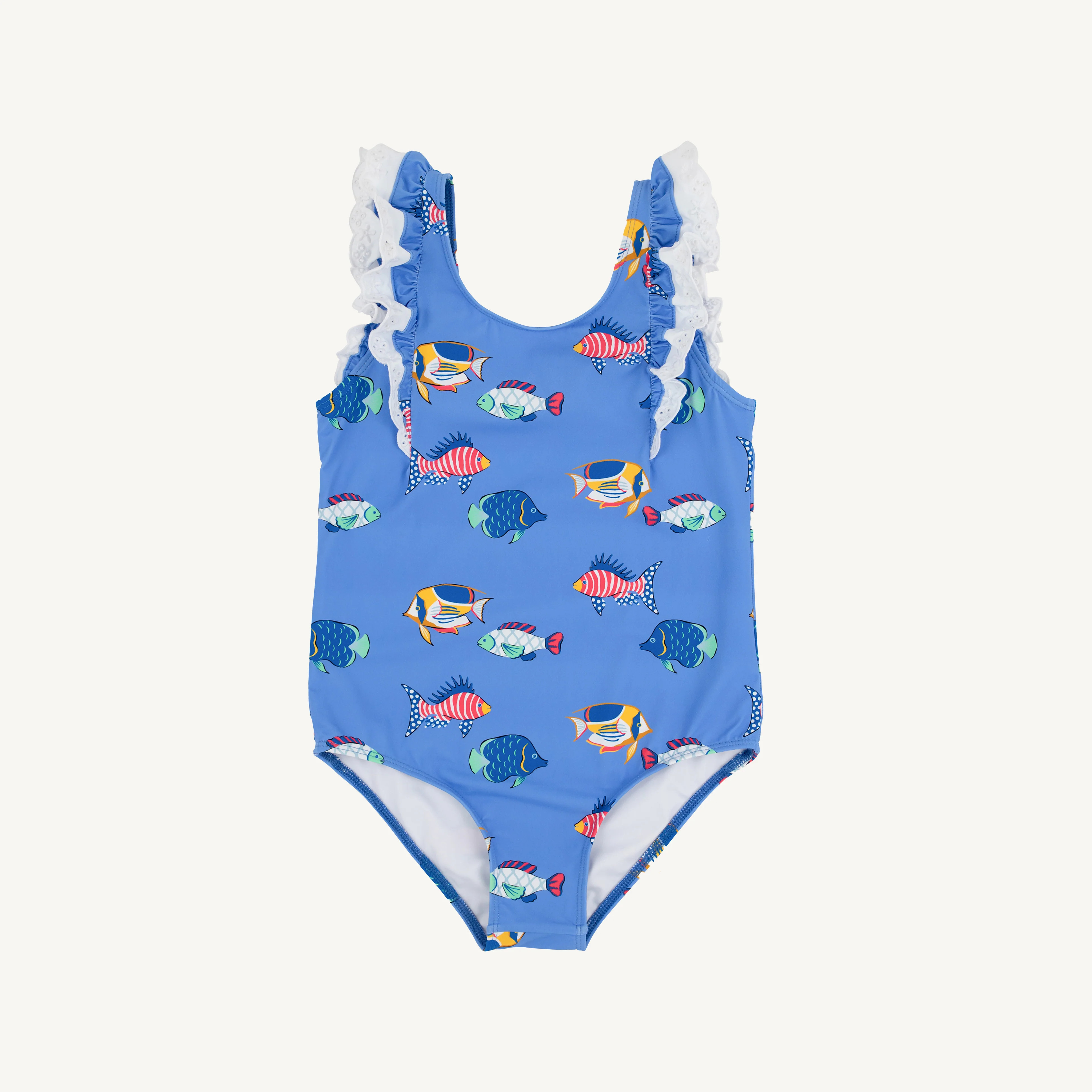Ruehling Ruffle Bathing Suit - Here Fishy Fishy | The Beaufort Bonnet Company