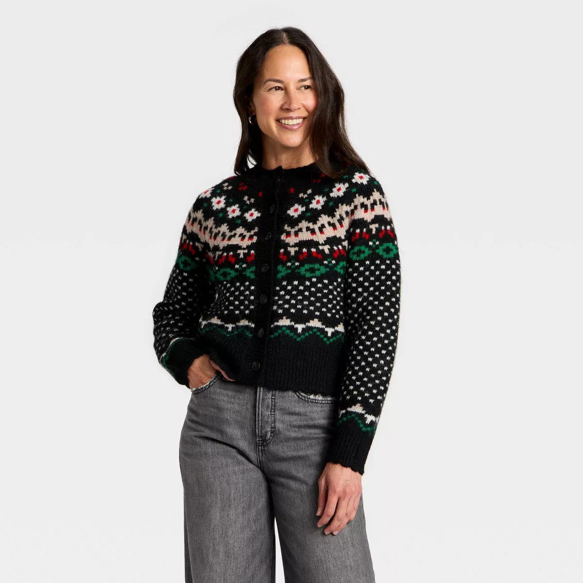 Women's Merriment Cardigan Sweater - Universal Thread™ Black | Target