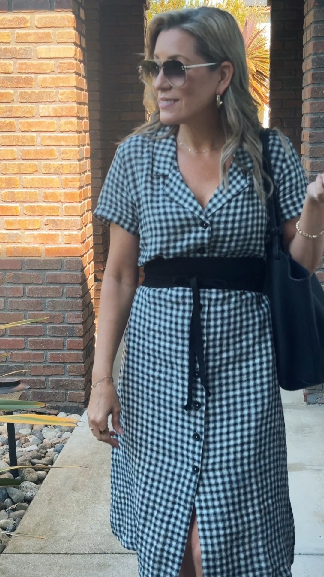 Today’s OOTD: easy, tailored, and totally wearable 🙌 This gingham button-front dress has just enough structure to feel pulled together, and I cinched it with a wide black belt for shape. Comfy black flats and a casual black tote made this perfect for errands, meetings, or just looking chic on a Tuesday.

📍Where to wear: Casual workday, coffee shop, errands, or lunch with a friend

ootd, fashionover30, fashionover40, fashionover50, stylishandgrateful, stylish&grateful, casualoutfits, modestoutfits, classy casual, ginghamdress, blackflats, dailylook, amazonstylefinds, everydaychic, capsulewardrobe, workfromhomeoutfit, belteddresslook, daytimeoutfit, comfyandchic

#LTKSeasonal #LTKWorkwear #LTKOver40