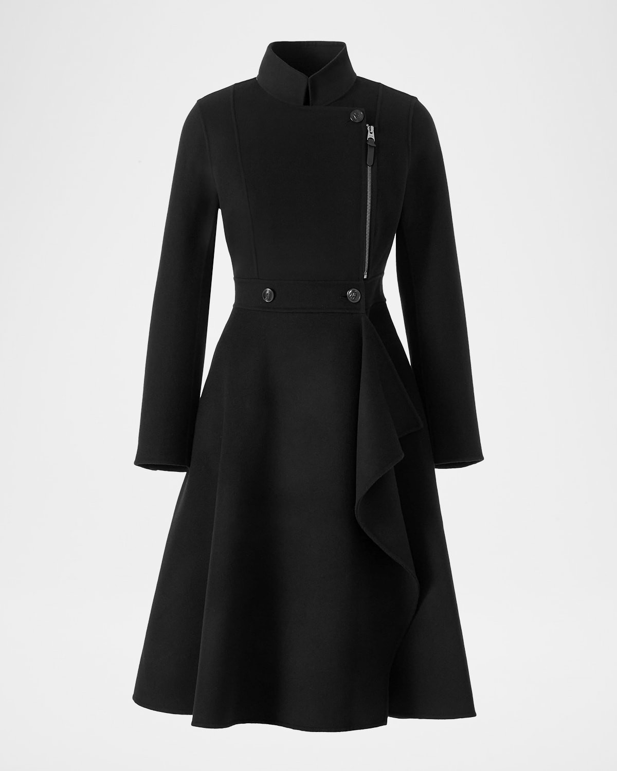 Annia Asymmetric Wool Coat | Neiman Marcus