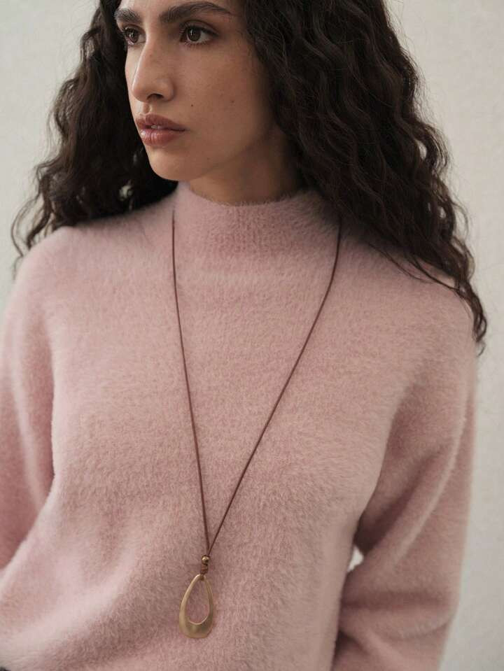 MOTF PREMIUM ZACHTE GEBREIDE TRUI MET NEKHALS | SHEIN