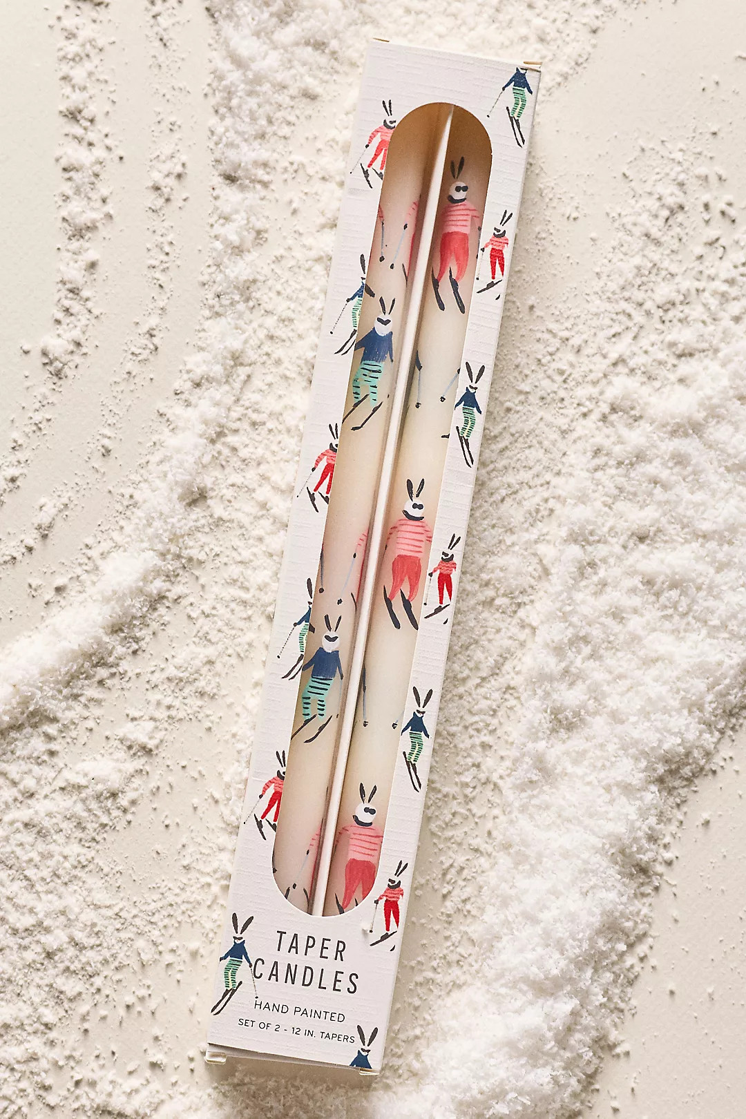 Festive Handpainted Taper Candles, Set of 2 | Anthropologie (US)