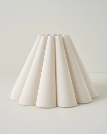 Scalloped Linen Lampshade Pleated and Scalloped Lampshades