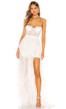 For Love & Lemons X REVOLVE Bustier Gown in White from Revolve.com | Revolve Clothing (Global)