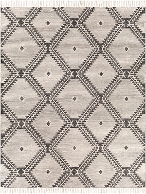 Brownhills Cream&Black Trellis Cotton Area Rug | Boutique Rugs
