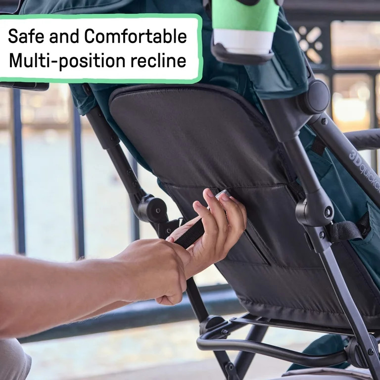 Ingenuity 3Dquickclose CS+ Compact Fold Infant Baby Stroller, Navy | Walmart (US)