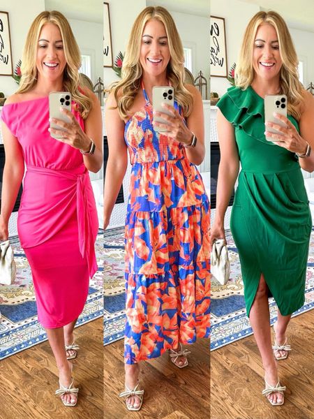 Ladies all three of these dresses are amazing for your summer events! The green dress is on triple sale and the floral and pink ones are both 20% off! I am showing your the up and close details of all three

New arrivals for summer
Summer fashion
Summer style
Women’s summer fashion
Women’s affordable fashion
Affordable fashion
Women’s outfit ideas
Outfit ideas for summer
Summer clothing
Summer new arrivals
Summer wedges
Summer footwear
Women’s wedges
Summer sandals
Summer dresses
Summer sundress
Amazon fashion
Summer Blouses
Summer sneakers
Women’s athletic shoes
Women’s running shoes
Women’s sneakers
Stylish sneakers

#LTKSaleAlert #LTKStyleTip #LTKSeasonal