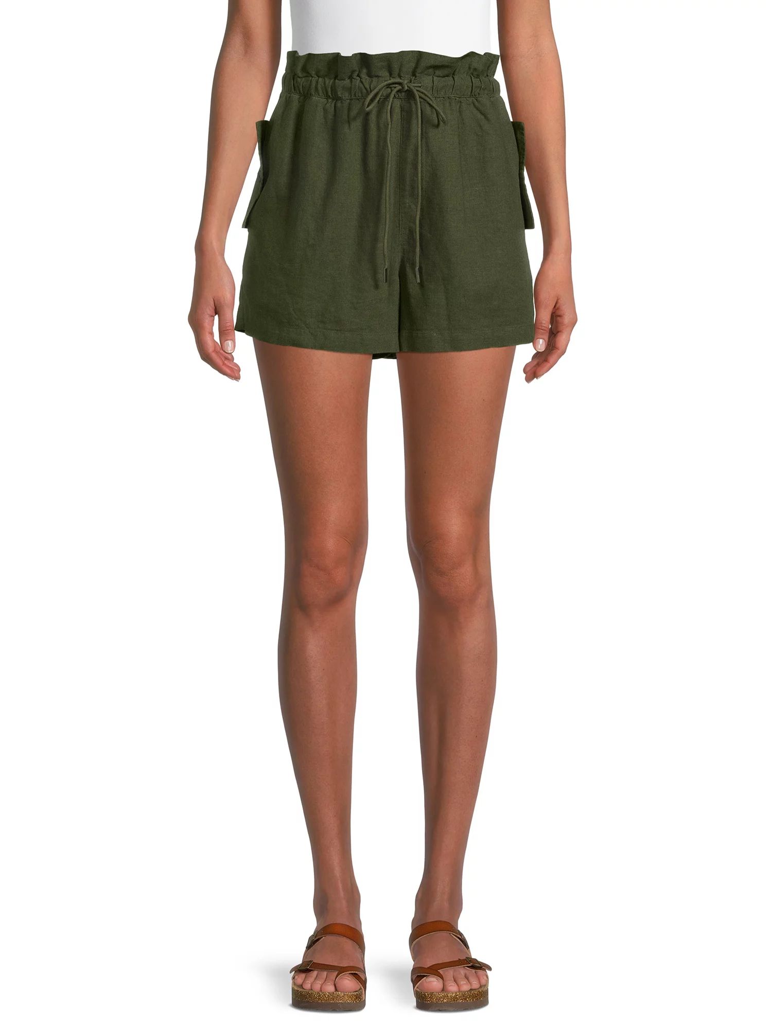 The Get Women's Paperbag Waist Shorts | Walmart (US)