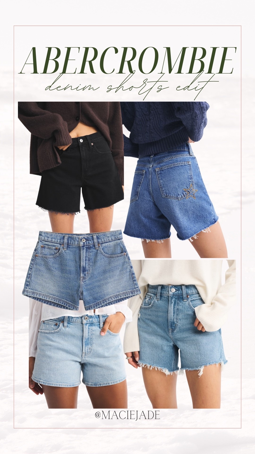 Denim shorts edit at Abercrombie! denim shorts, blue jean shorts, shorts for her, abercrombie for women 

#LTKspringtrends #LTKootd #LTKSeasonal