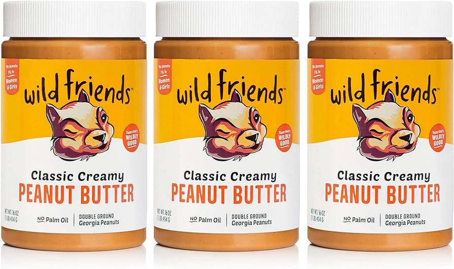 Wild Friends Foods Classic Creamy Peanut Butter - All Natural Simple Ingredient Nut Butter Spread... | Amazon (US)