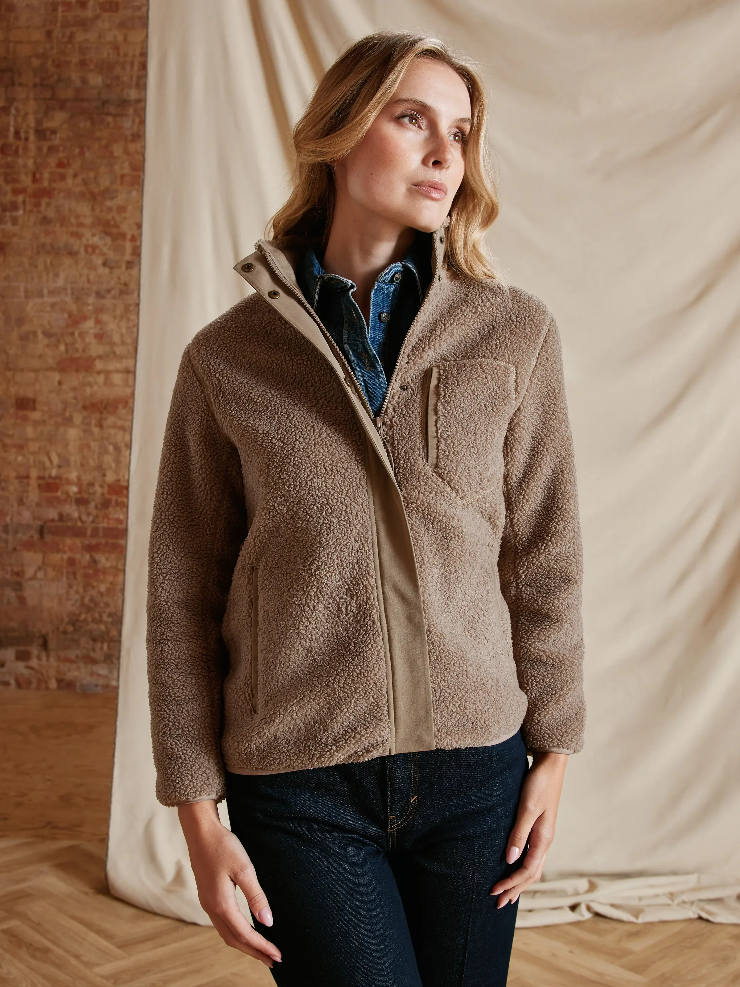 Agnes - Women's Fleece Jacket - Fawn | Fairfax & Favor | Fairfax & Favor (UK)