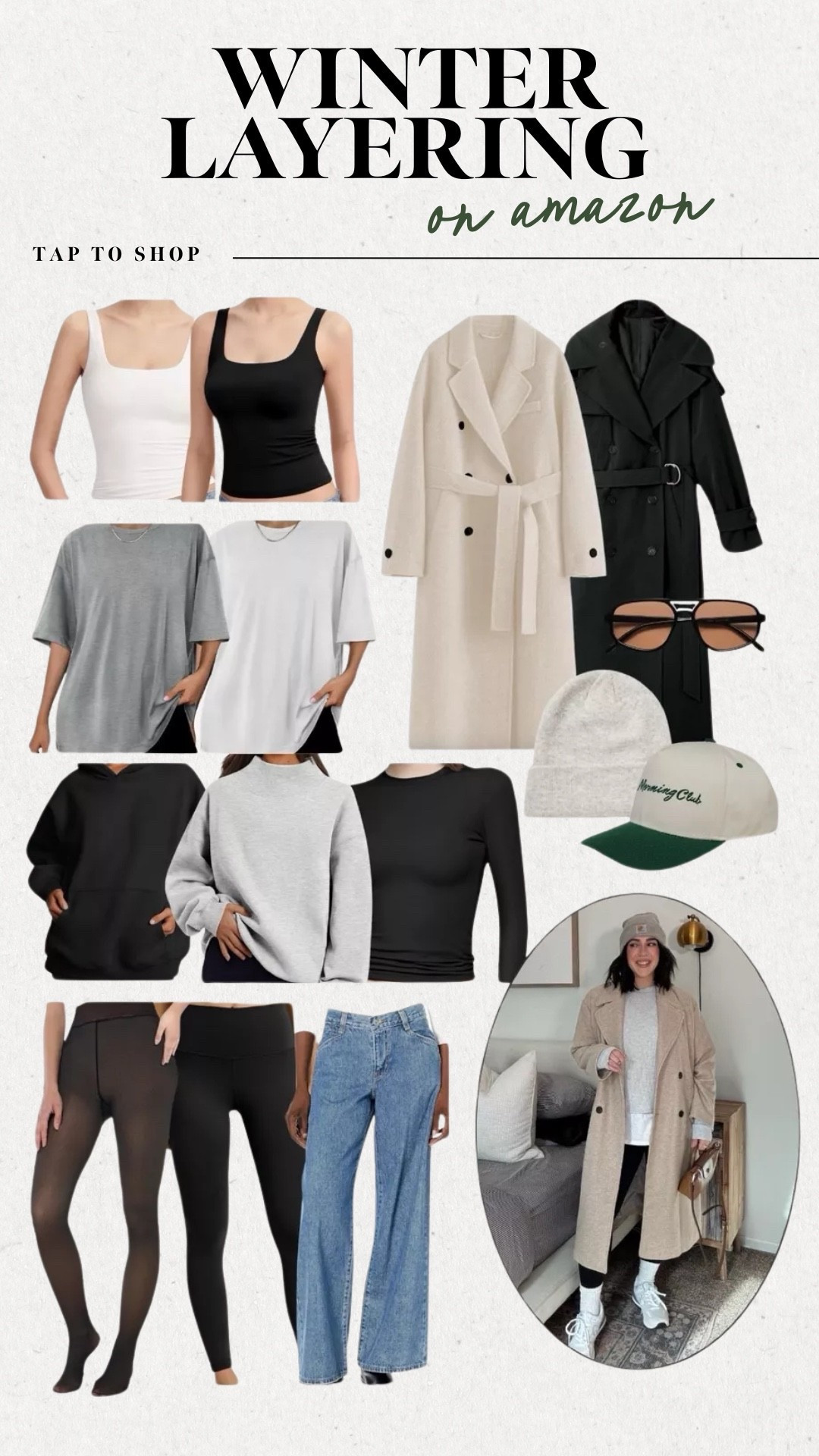 Winter layering essentials, all from Amazon!

Winter basics, chic mom, elevated winter look, warm outfits, layered outfits, affordable

#LTKgrwm #LTKFindsUnder50 #LTKMidsize