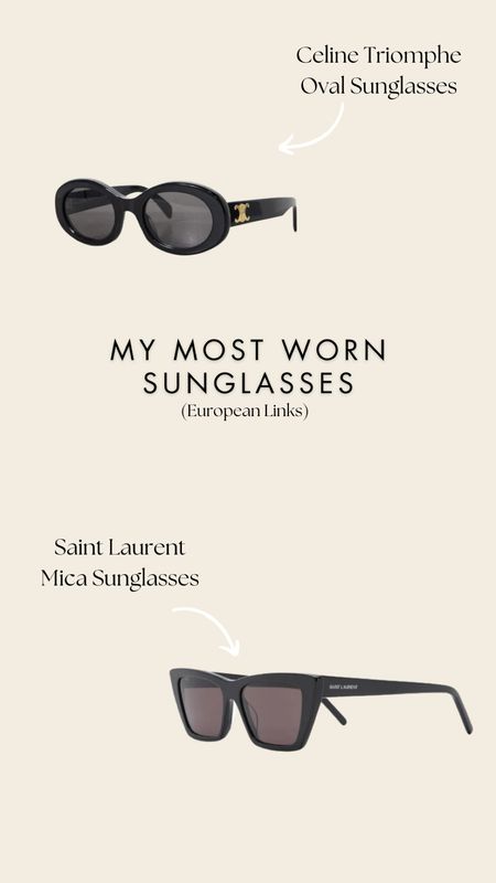My most worn Sunglasses! 🫶🏼 (European Links) #Sunglasses #DesignerSunglasses 

#LTKMostLoved 

#LTKeurope