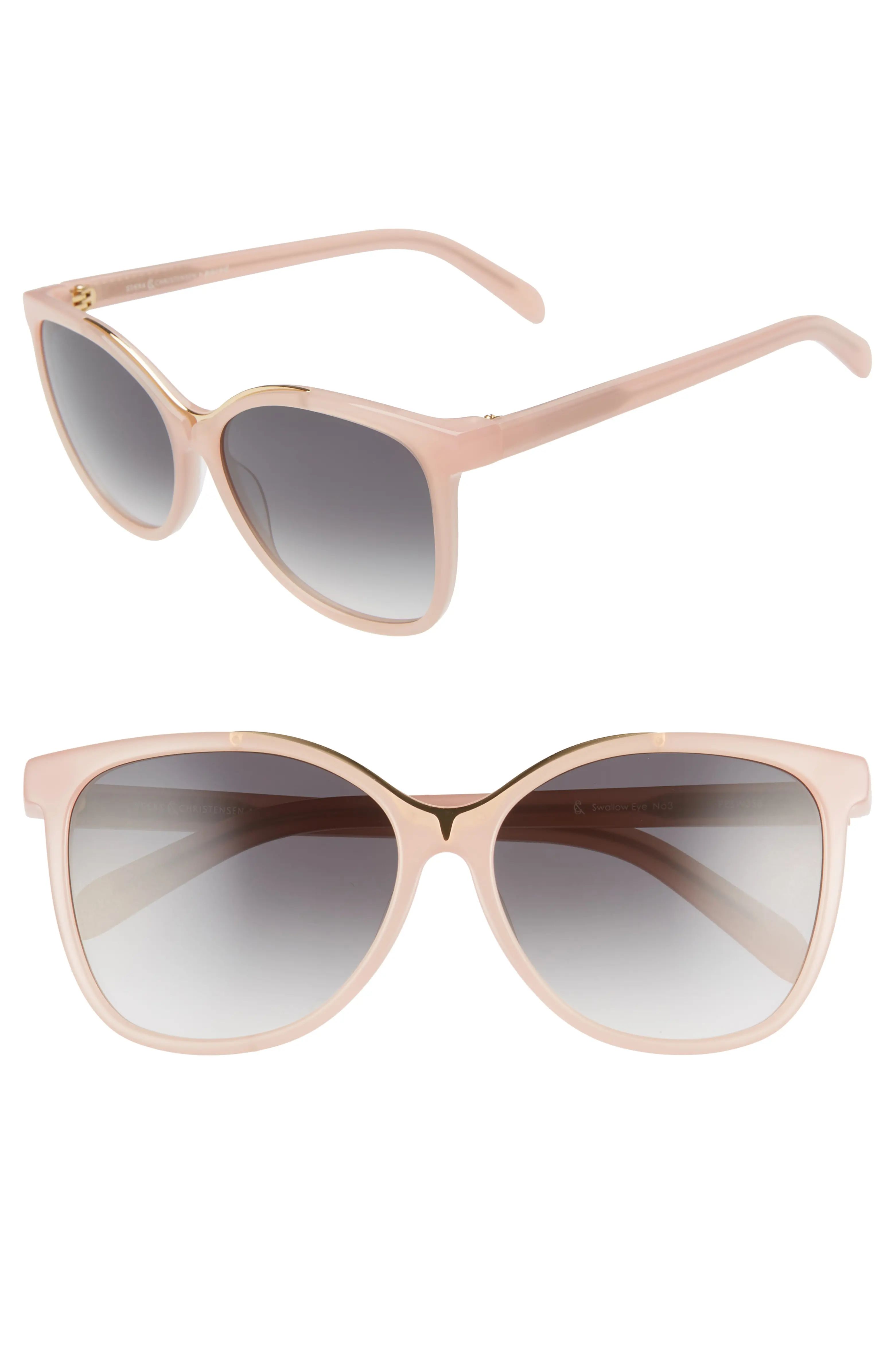 x STÆRK&CHRISTENSEN Swallows 58mm Sunglasses with Removable Chain | Nordstrom