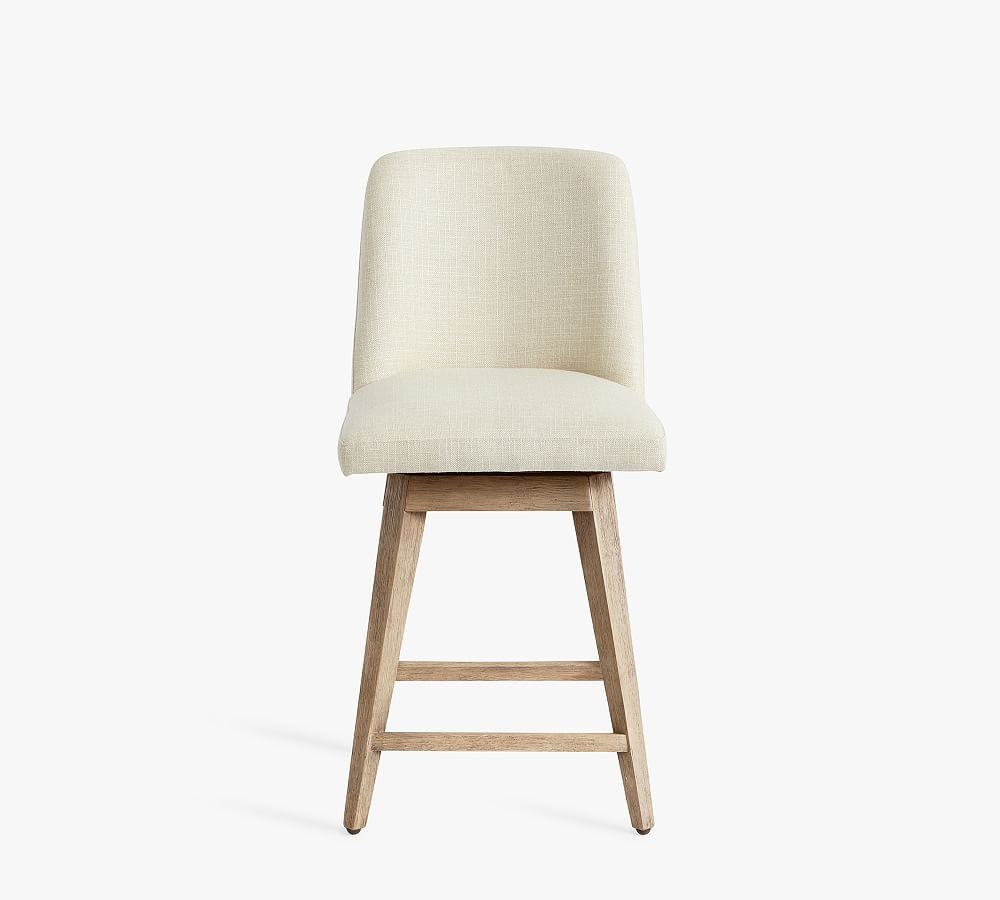 Layton Upholstered Swivel Bar & Counter Stools | Pottery Barn (US)
