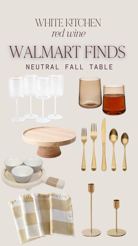 Neautral fall tablescape inspo! All of these can be found at Walmart and make the most gorgeous tablesetting in an affordable way. 

#LTKHoliday #LTKunder50 #LTKSeasonal