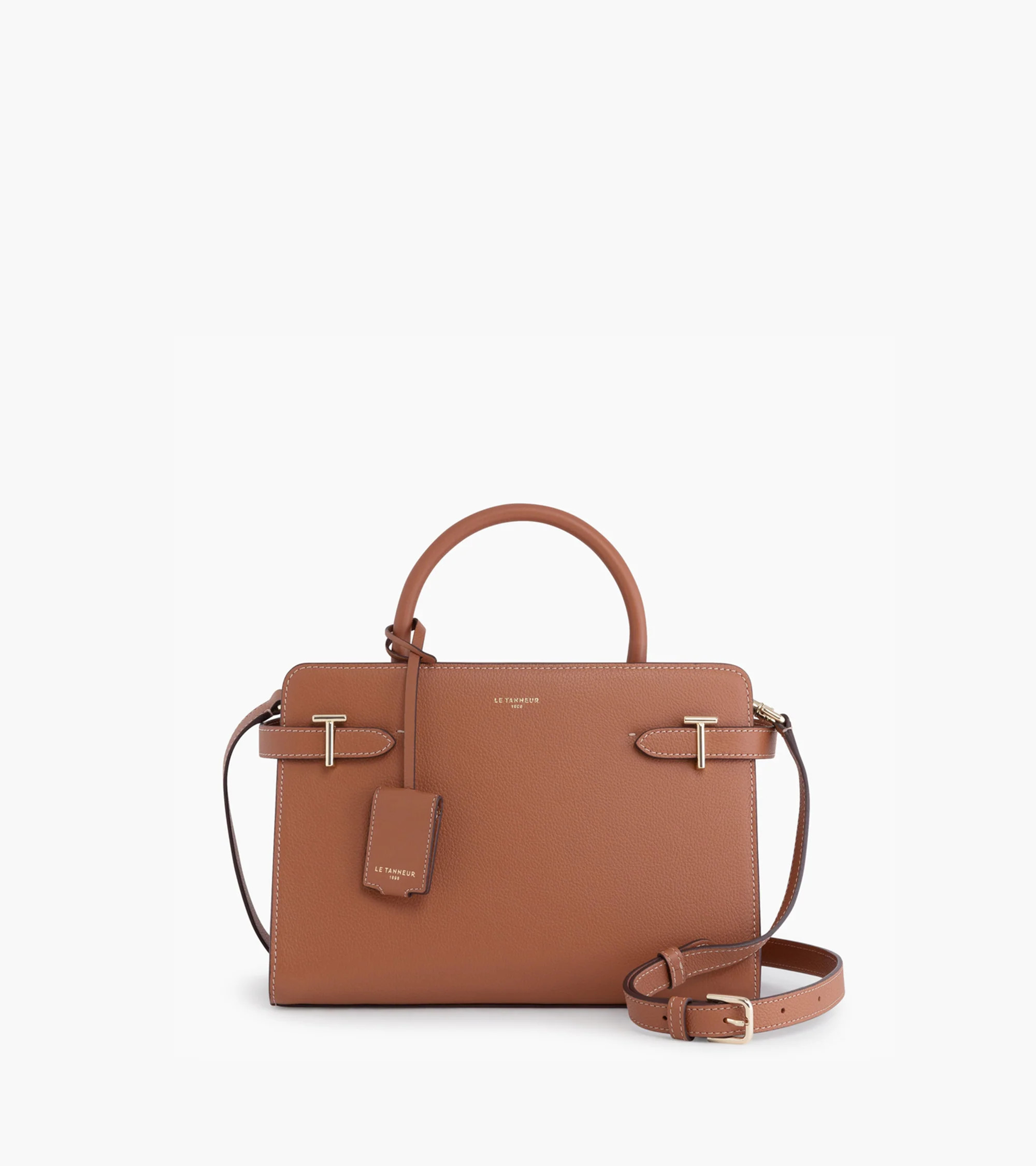 Emilie medium-sized handbag in grained leather | Le Tanneur