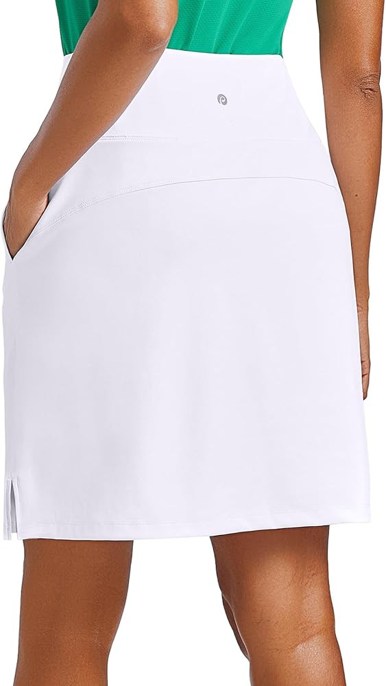 PINSPARK 20" Skorts for Woman Knee Length UPF 50+ Golf Skirts with 3 Pockets High Waisted Athleti... | Amazon (US)