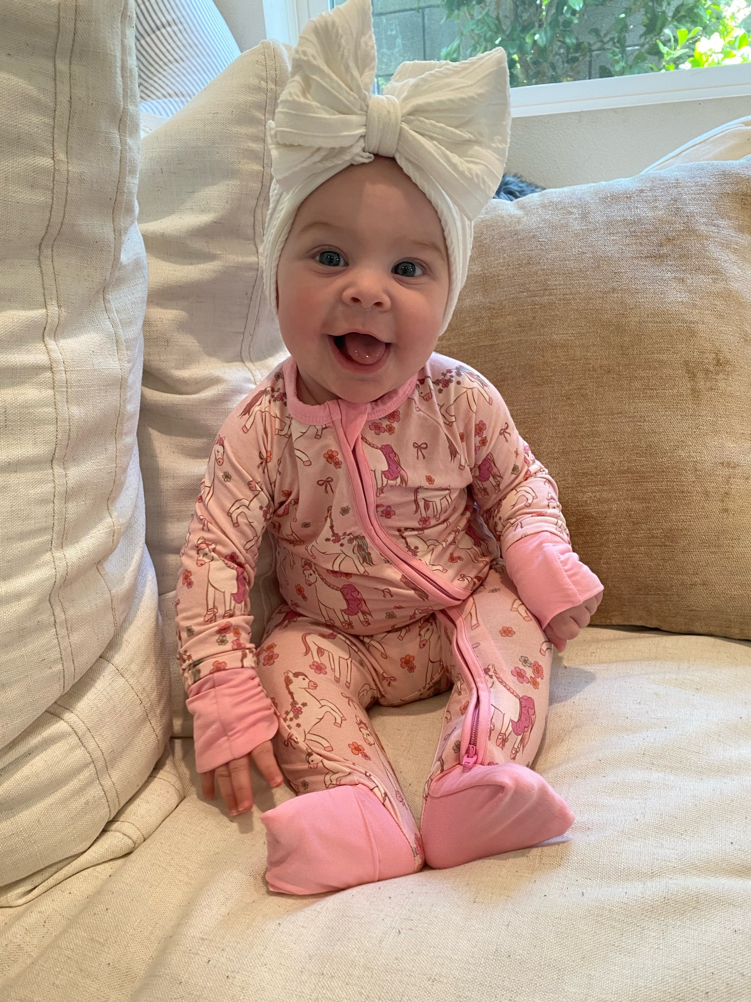 Baby girl pajamas 💕 
Wearing 6-9 months, super soft and stretchy 

Baby girl pajamas, baby girl sleeper, baby girl one piece pajamas, In My Jammers, infant pajamas, newborn pajamas, toddler pajamas, bamboo sleeper 

#LTKBaby #LTKFamily #LTKKids