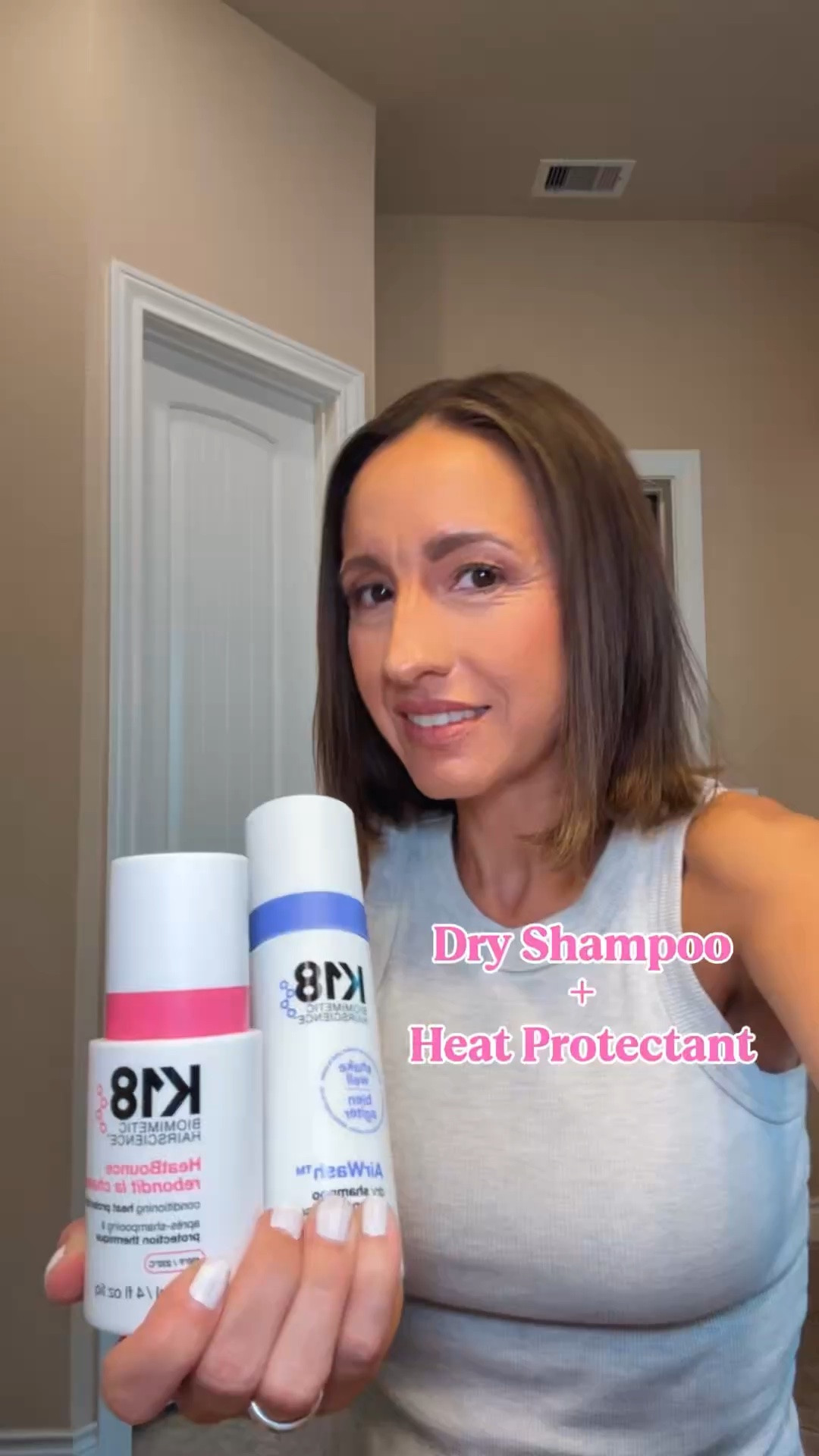 Hi! I tested out the K18 Airwash dry shampoo and this is first impression. 
I really like this dry shampoo a lot. 
I used the K18 Heat Bounce heat protectant. Both worked really well. 
My hair felt clean without that gritty dry shampoo feeling.

#LTKOver40 #LTKBeauty #LTKstorytime