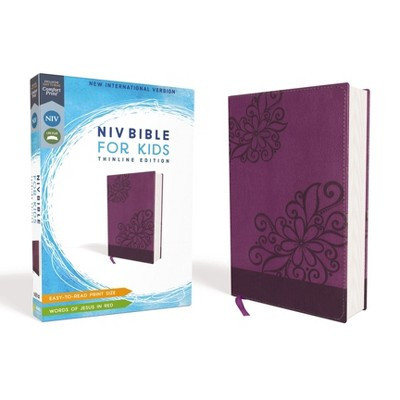 Niv, Bible for Kids, Leathersoft, Purple, Red Letter, Comfort Print - by  Zondervan (Leather Bound) | Target