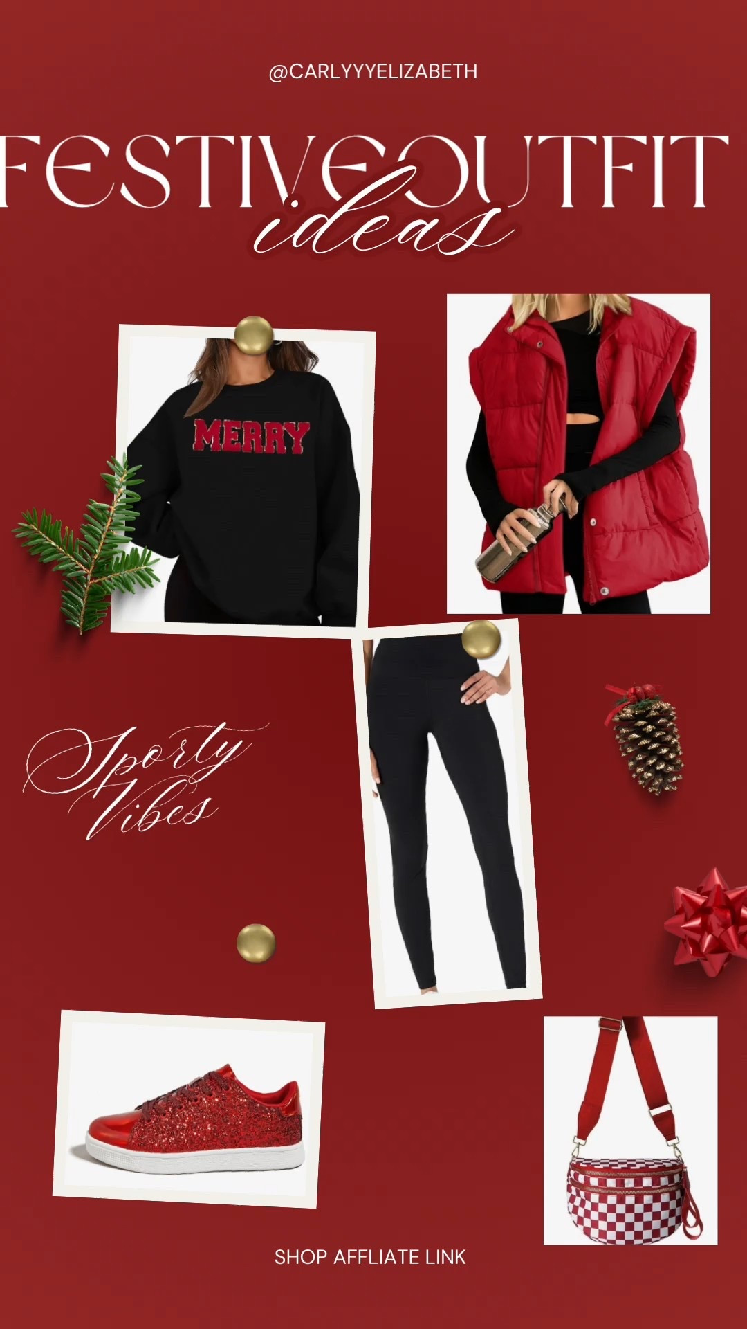 Sporty outfit idea Christmas vibes 

#LTKfitnessgoals #LTKHoliday #LTKootd