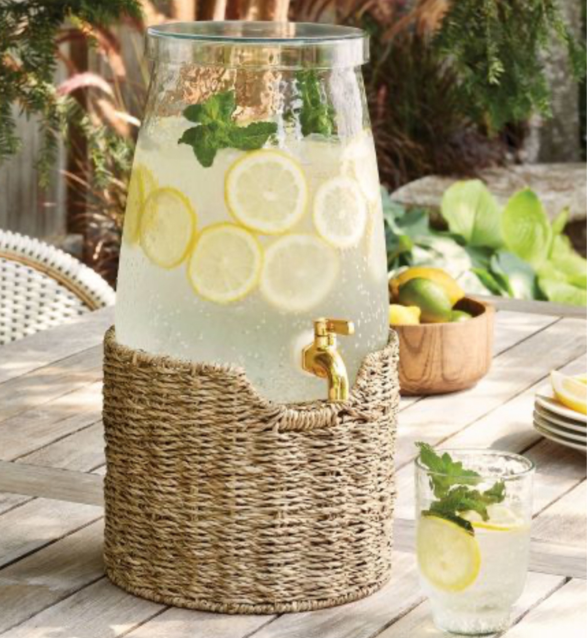 Pottery Barn look alike drink dispenser and beverage holder. 

#LTKhome #LTKfindsunder50 #LTKSeasonal