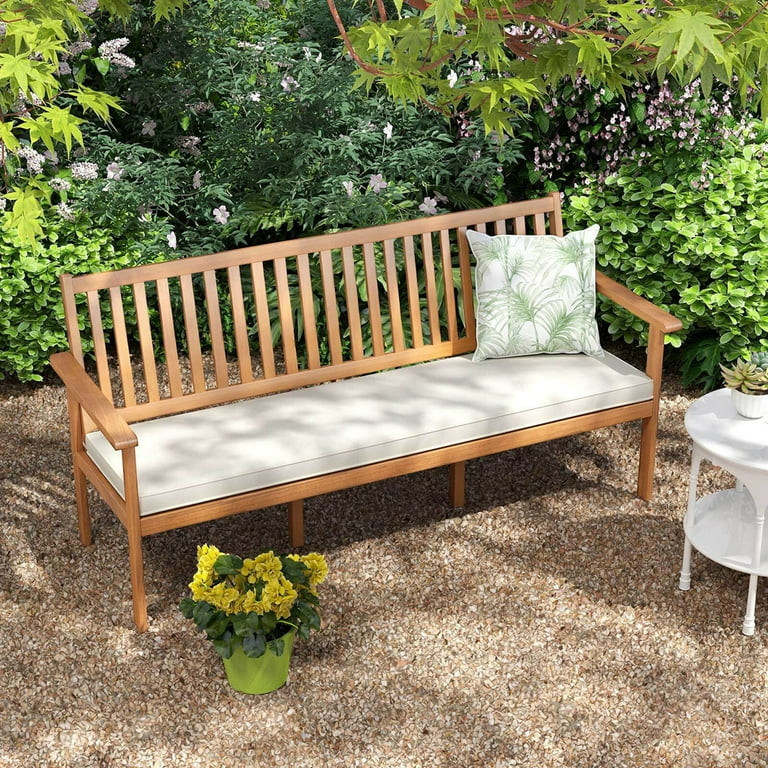 Visit the Costway Store(4.1)|14 Costway Outdoor 3-Seat Wood Bench 64 Inches Extra Long Acacia Cha... | Walmart (US)