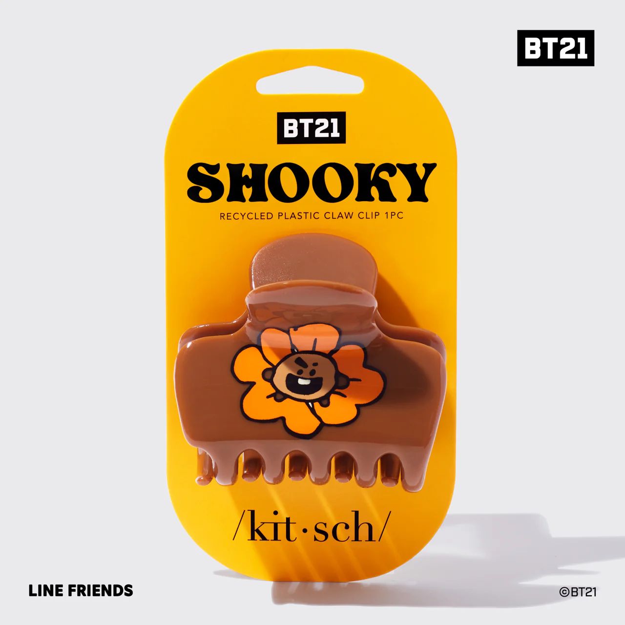 BT21 meets Kitsch Recycled Plastic Puffy Claw Clip 1pc - SHOOKY | Kitsch