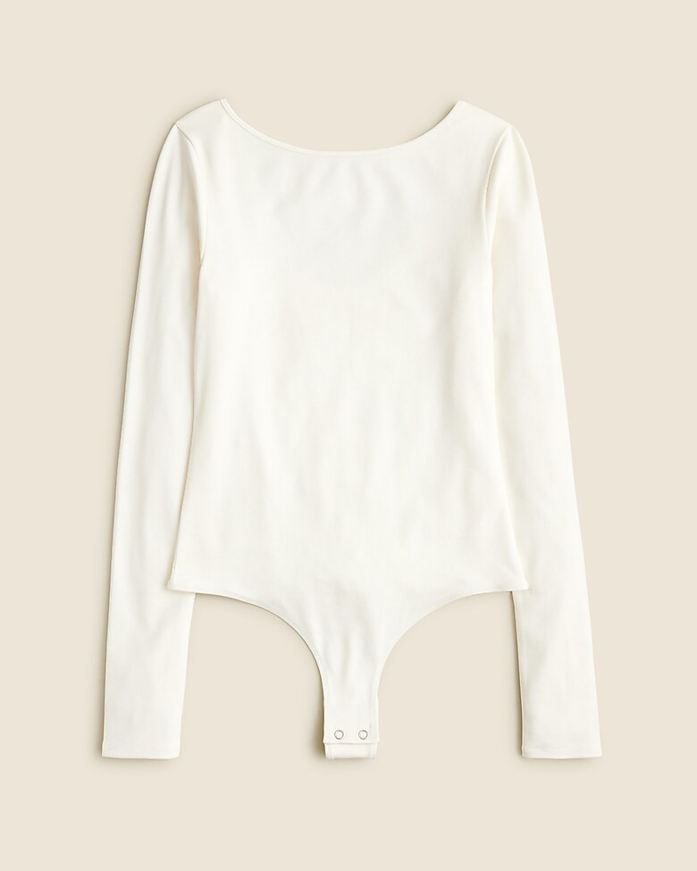 Scoopback bodysuit in stretch cotton blend | J. Crew US