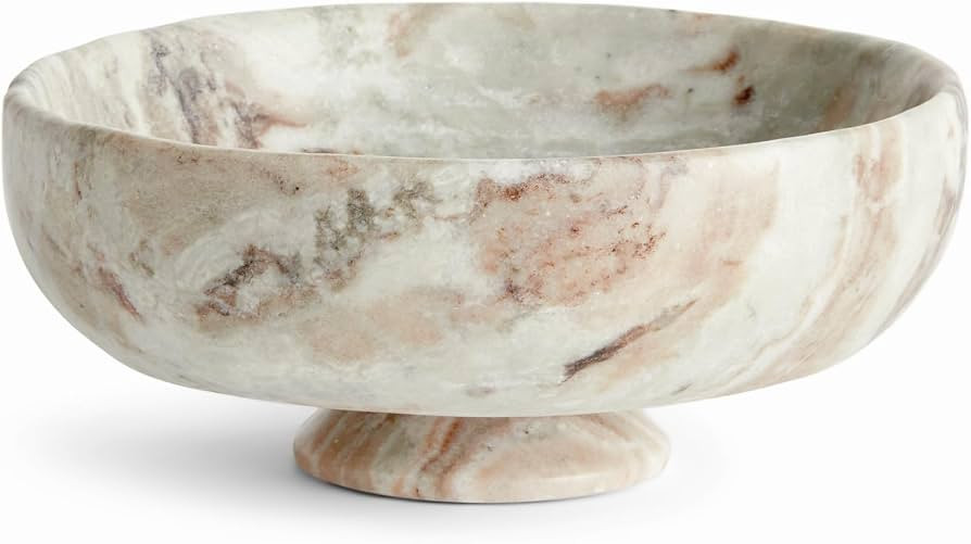 Napa Home & Garden Josephine Footed Bowl - Brown/White Marble - Elegant Design Brown,White | Amazon (US)