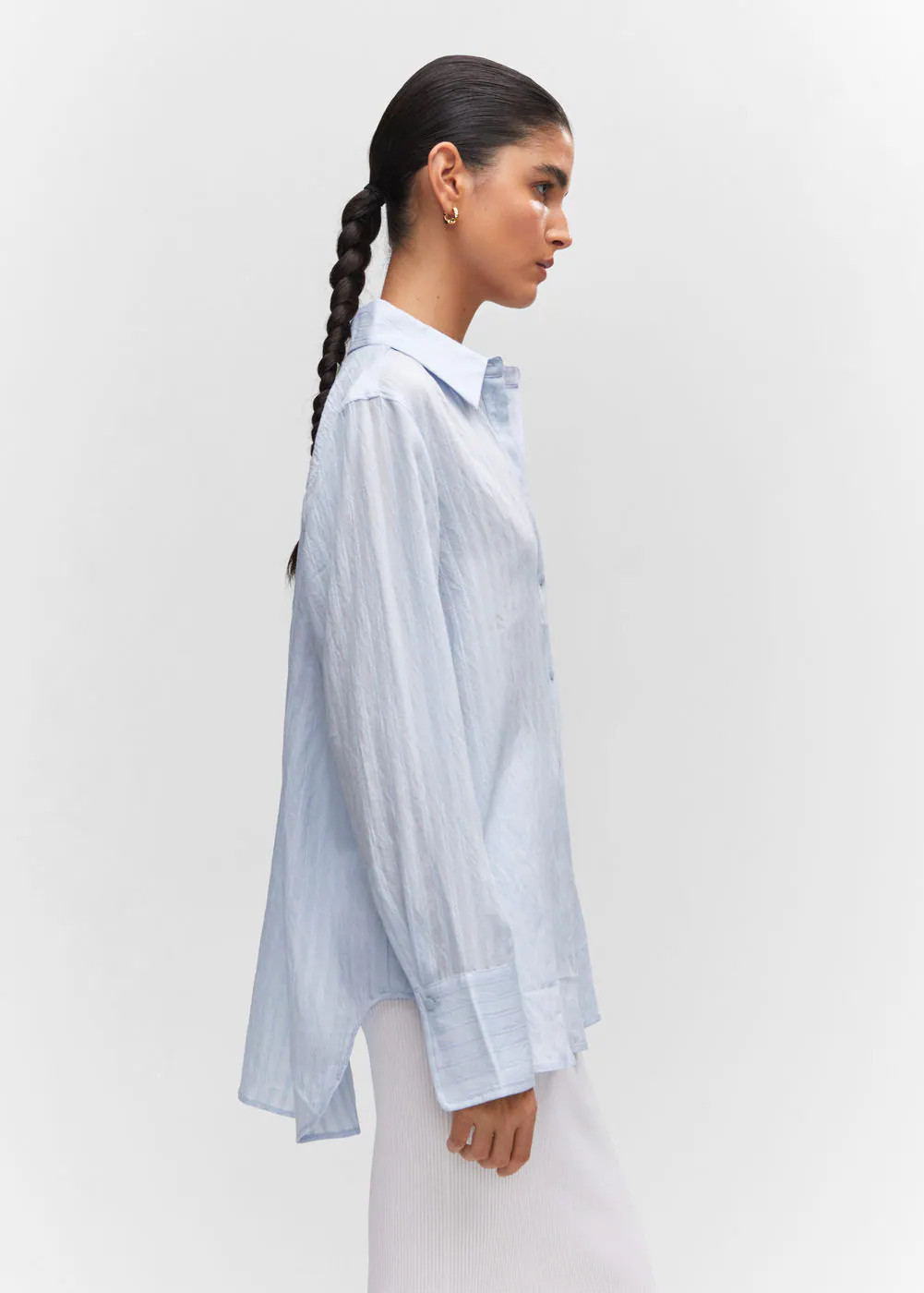 Chemise coton brodée -  Femme | Mango France | MANGO (FR)