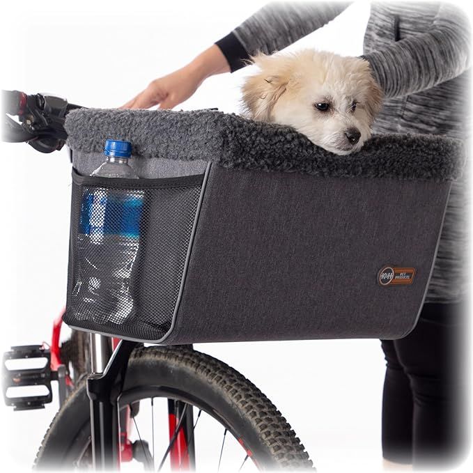 K&H Pet Products Universal Bike Pet Carrier for Travel, Cat and Dog Bicycle Baskets, Classy Gray ... | Amazon (US)