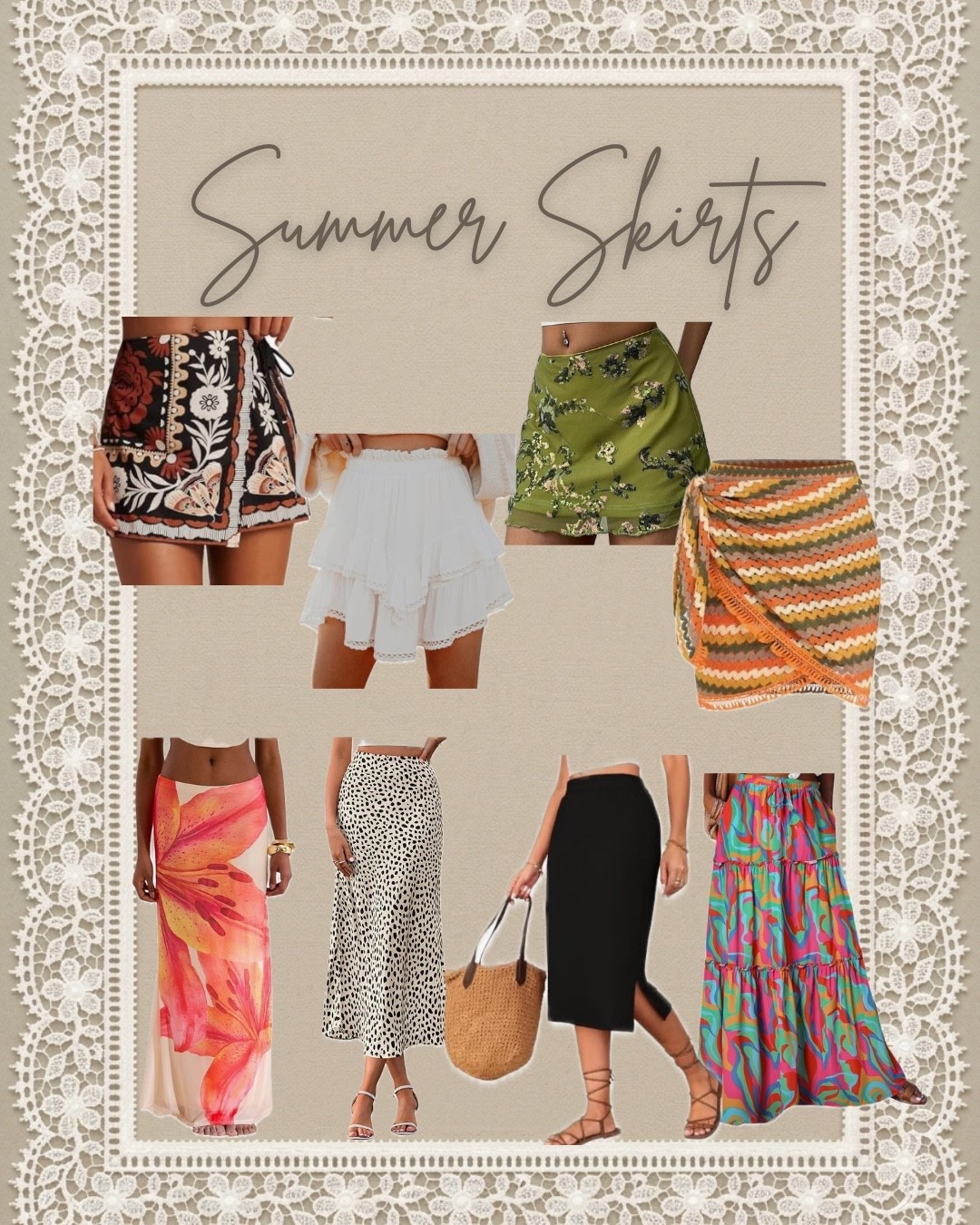 ✨ The Minis: From boho wrap skirts and flirty white ruffles to perfect everyday floral and crochet minis.

✨ The Midis & Maxis: Elegant column skirts, bold tropical prints, timeless slip skirts, and vibrant tiered maxis that move beautifully.
Which one is your favorite?

#LTKdayinmylife #LTKgrwm #LTKootd