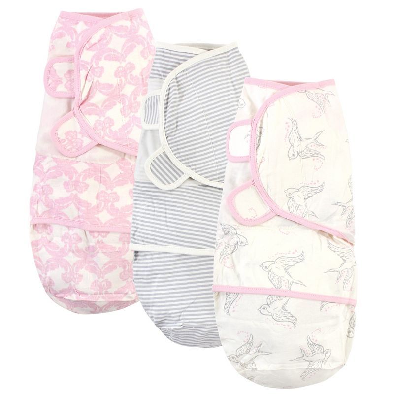 Touched by Nature Infant Girl Organic Cotton Swaddle Wraps, Bird, 0-3 Months | Target