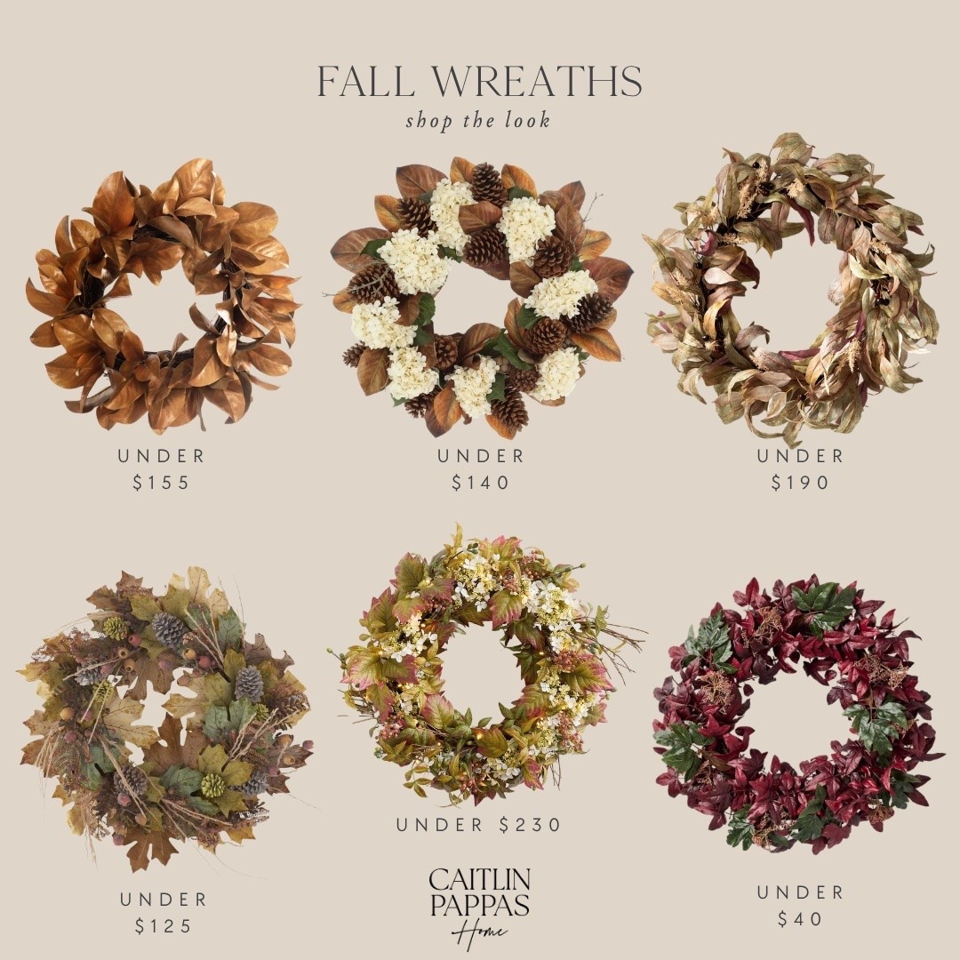Pretty fall wreath roundup! 🍂 All price points for a cozy front door for the autumn 🍁

#LTKHome #LTKSeasonal
